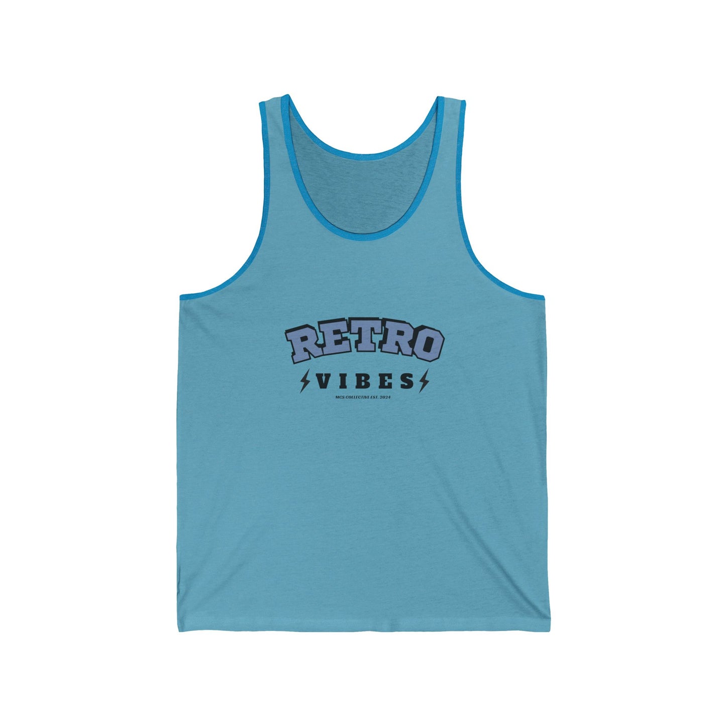 Retro Vibes Unisex Jersey Tank Top, Cool Summer Attire, Beachwear, Festival Fashion, Casual Look, Gift for Friends