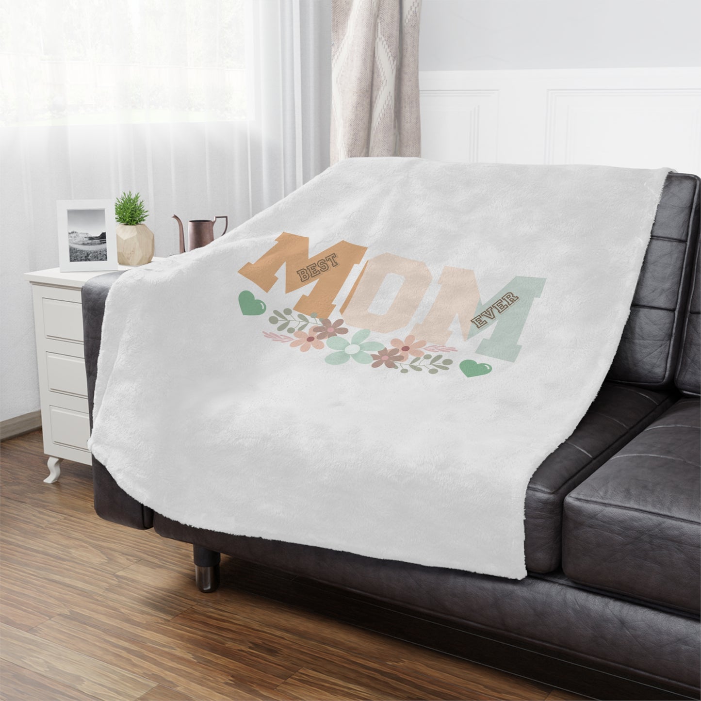 Floral Minky Blanket for Mom - Best Ever Gift- Mother's Day