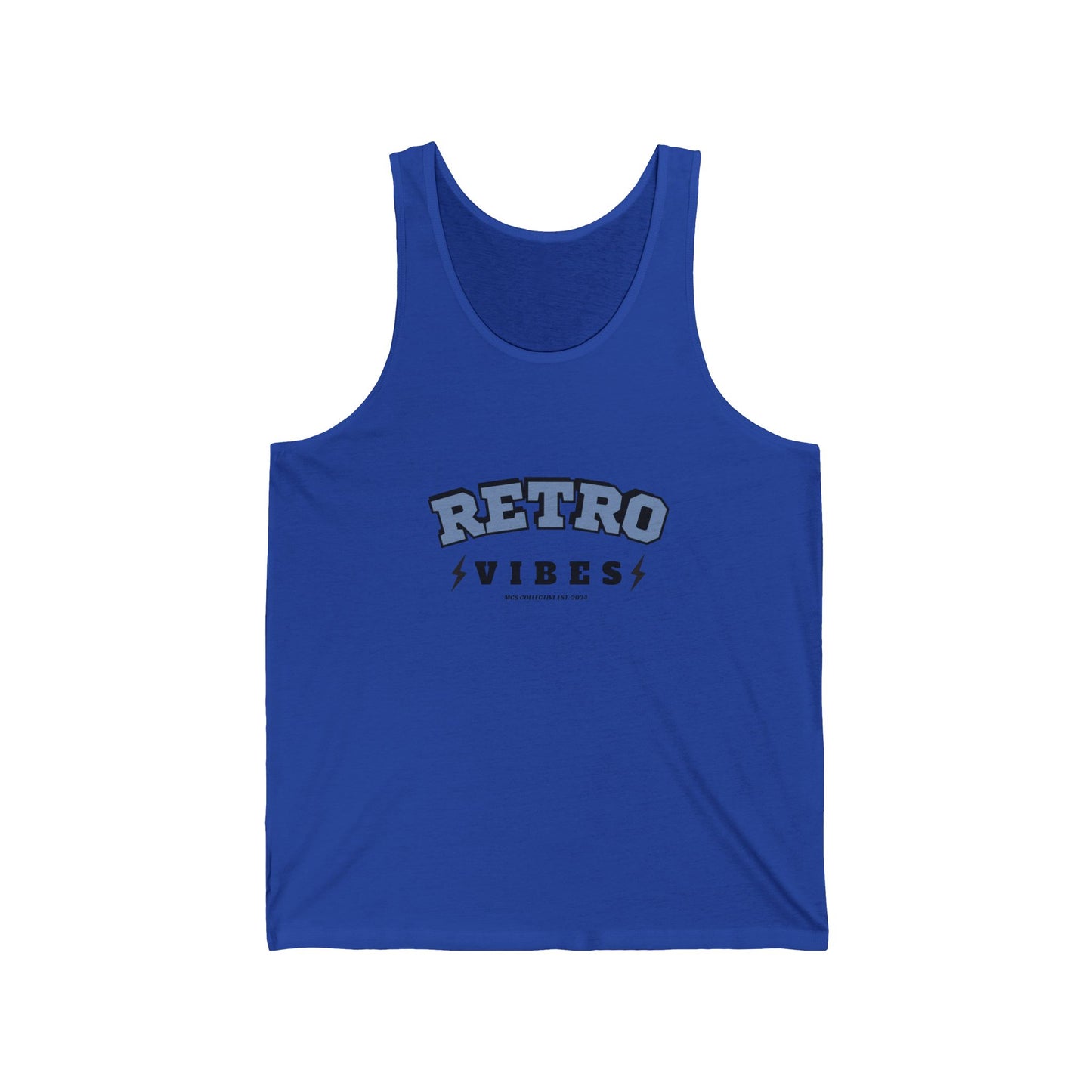 Retro Vibes Unisex Jersey Tank Top, Cool Summer Attire, Beachwear, Festival Fashion, Casual Look, Gift for Friends