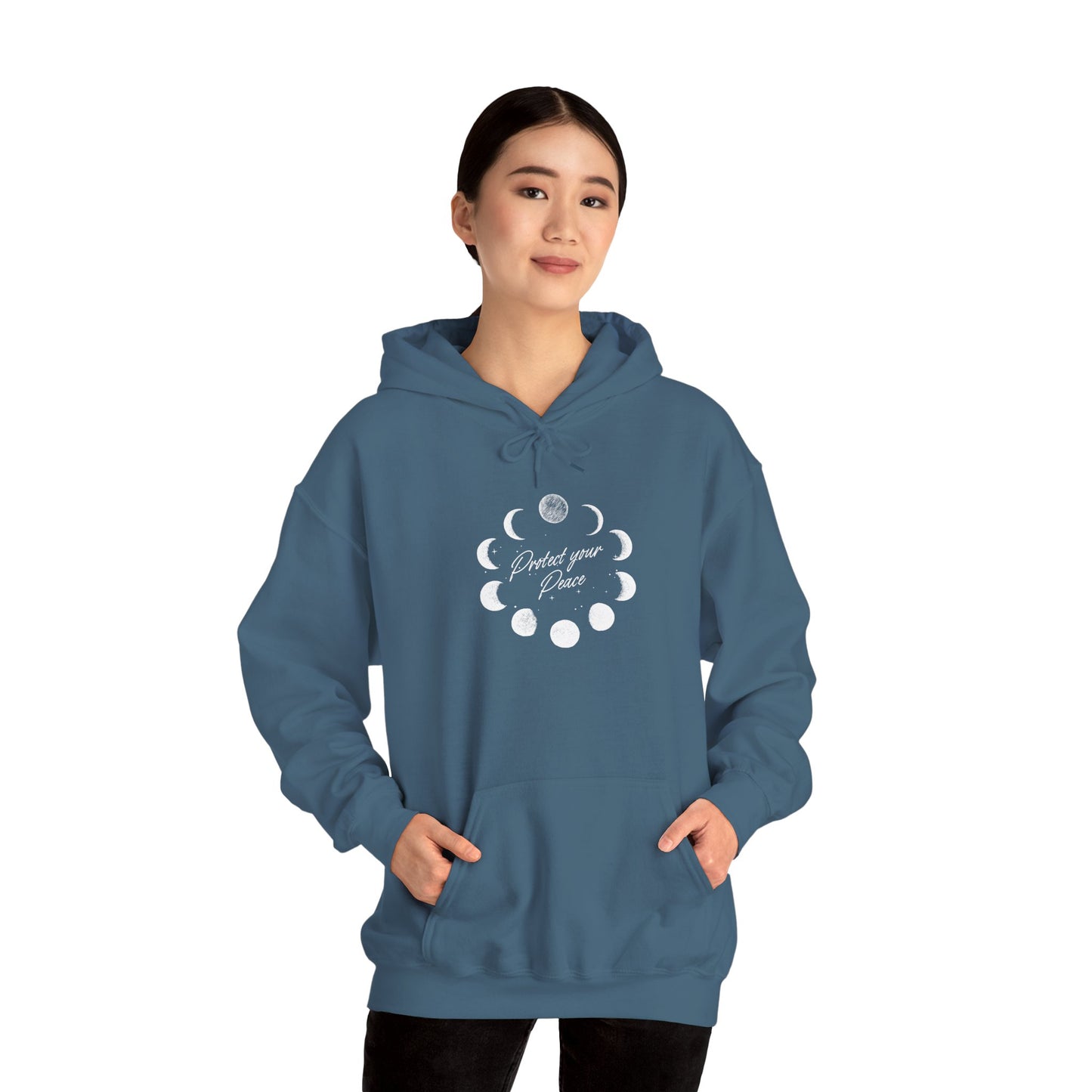 Celestial Phases Women's Hoodie – Moon Phase Sweatshirt, Cozy Astrology Gift, Spiritual Fall Fashion
