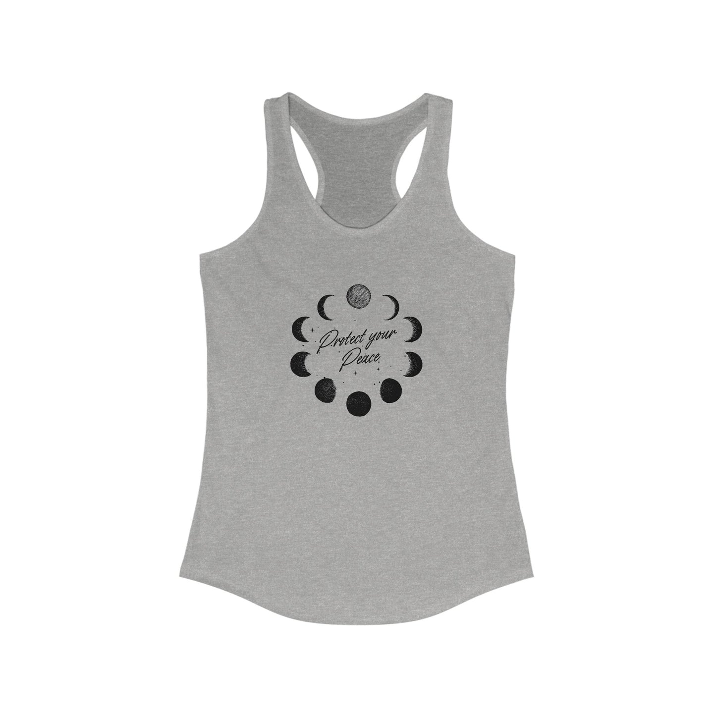 Moon Phases Women’s Tank – Spiritual Shirt, Celestial Gift, Astrology Racerback, Yoga or Summer Top