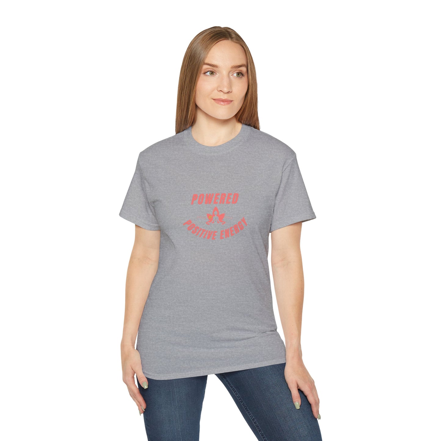 'Powered by Positive Energy' Ultra Cotton Tee - Inspirational Casual Wear