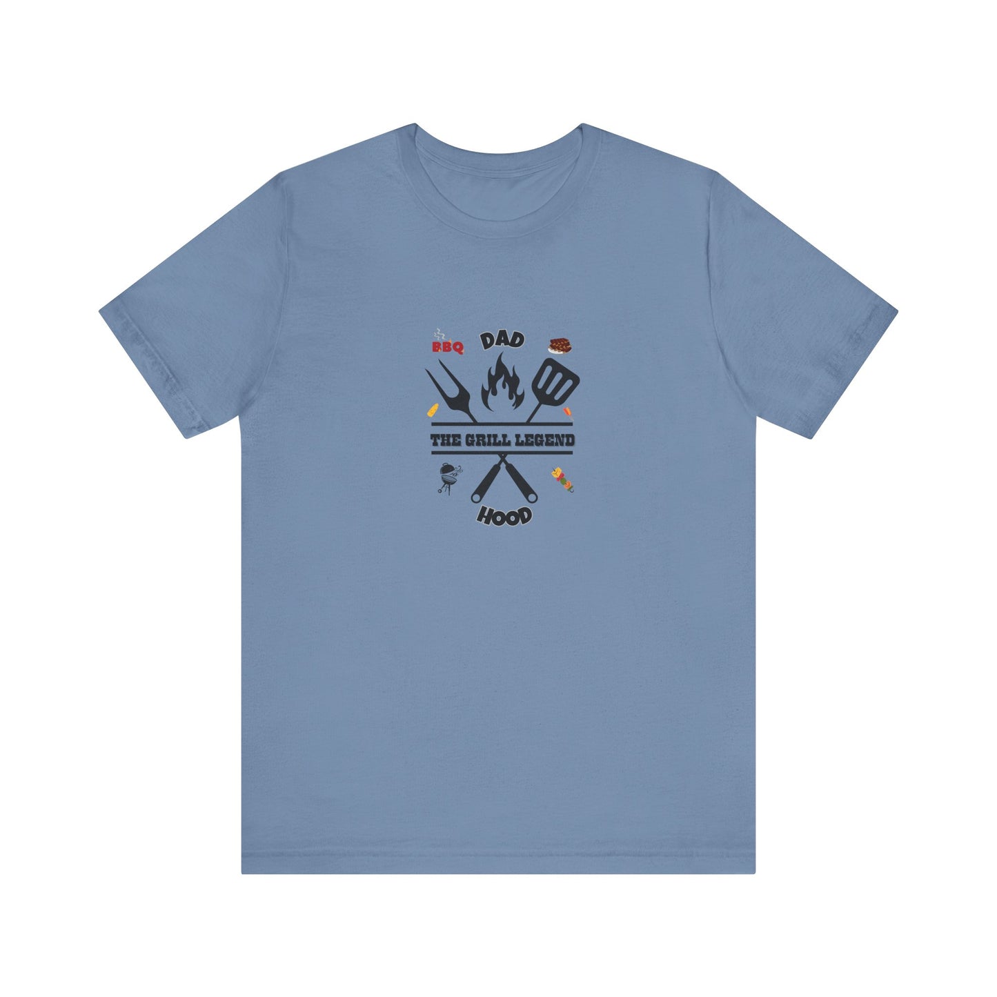 BBQ Dad Short Sleeve Tee | The Grill Legend T-Shirt, Father's Day Gift, Summer BBQ Shirt, Grilling Apparel, Gift for Men