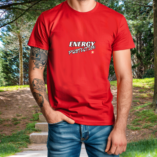 Energy Protection Men’s T-Shirt – Spiritual Graphic Tee for Meditation, Healing Energy Shirt, Positive Vibes Gift