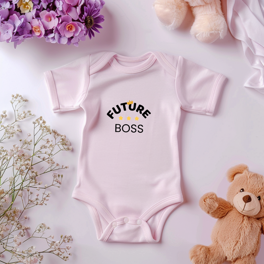 Future Boss Infant Jersey One Piece - Cute Baby Bodysuit for Newborns & Infants