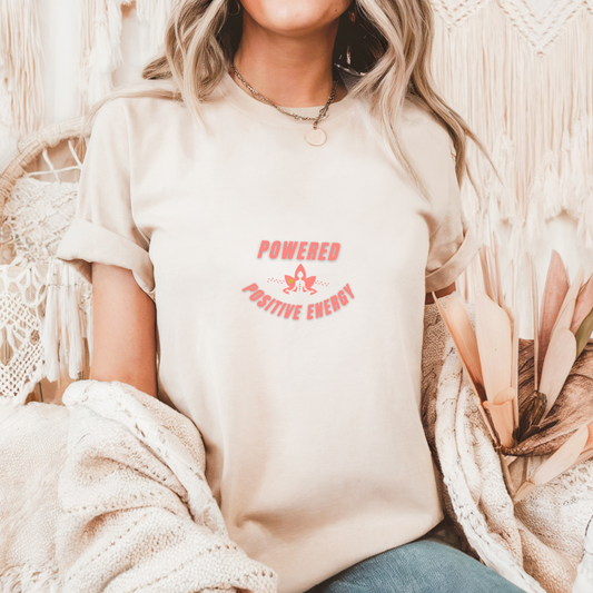 'Powered by Positive Energy' Ultra Cotton Tee - Inspirational Casual Wear
