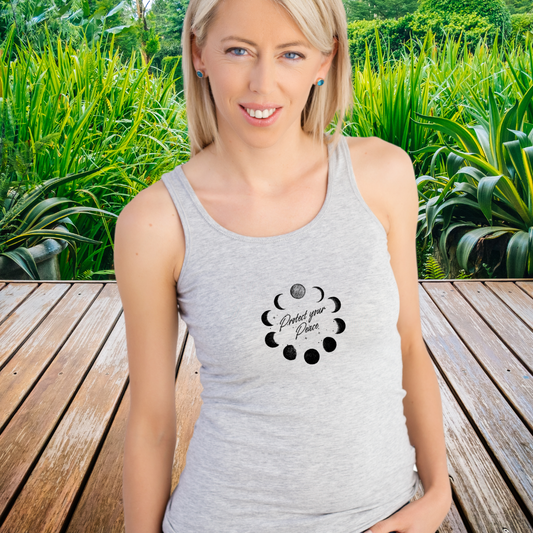 Moon Phases Women’s Tank – Spiritual Shirt, Celestial Gift, Astrology Racerback, Yoga or Summer Top